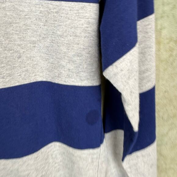 VTG 90s Polo Ralph Lauren Turtleneck Youth Sz L Striped Gray Blue - Picture 8 of 8